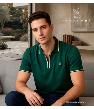 PLAYERA TIPO POLO CABALLERO VARANASI