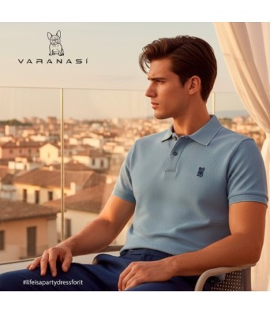 PLAYERA TIPO POLO CABALLERO VARANASI