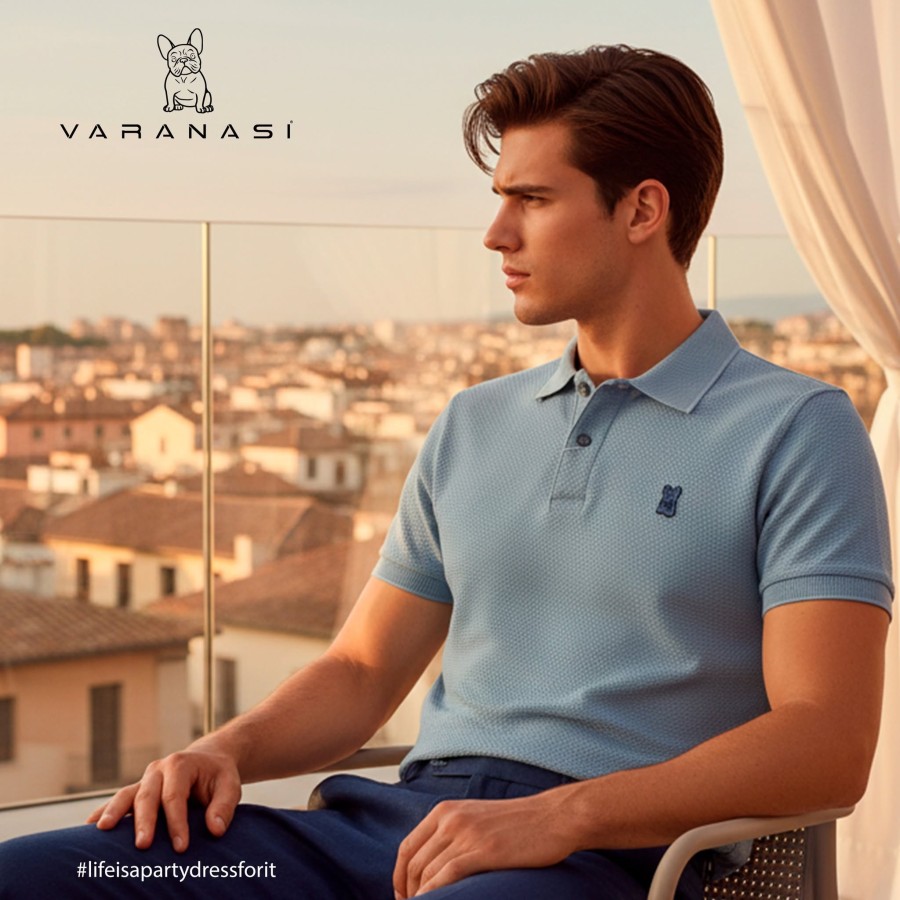 PLAYERA TIPO POLO CABALLERO VARANASI