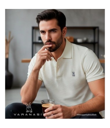 PLAYERA TIPO POLO CABALLERO VARANASI