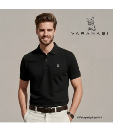 PLAYERA TIPO POLO CABALLERO VARANASI