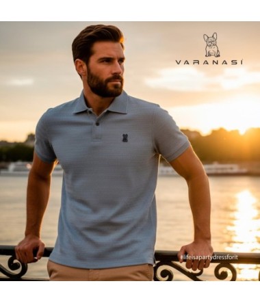 PLAYERA TIPO POLO CABALLERO VARANASI