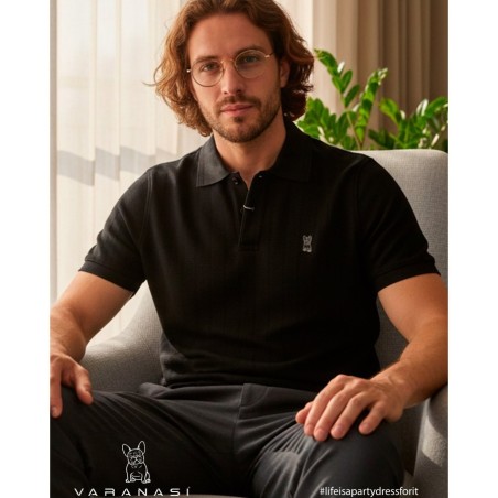 PLAYERA TIPO POLO CABALLERO VARANASI