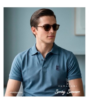 PLAYERA TIPO POLO CABALLERO VARANASI