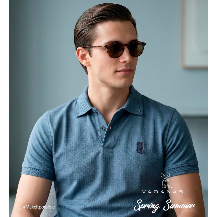 PLAYERA TIPO POLO CABALLERO VARANASI