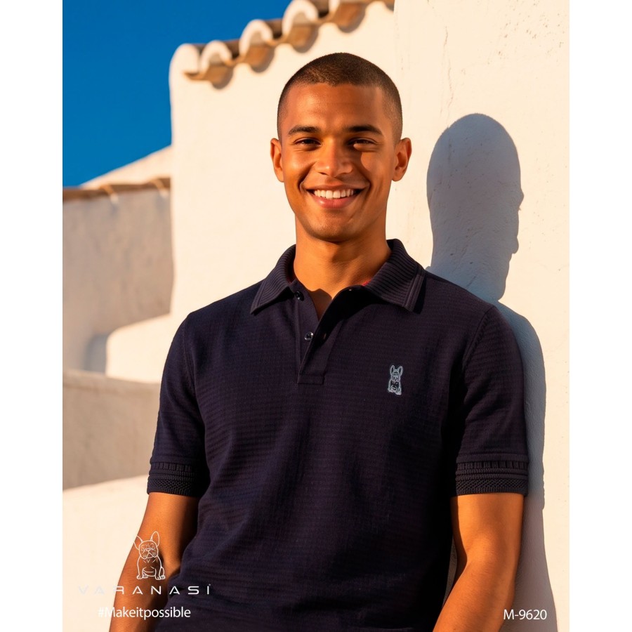 PLAYERA TIPO POLO CABALLERO VARANASI