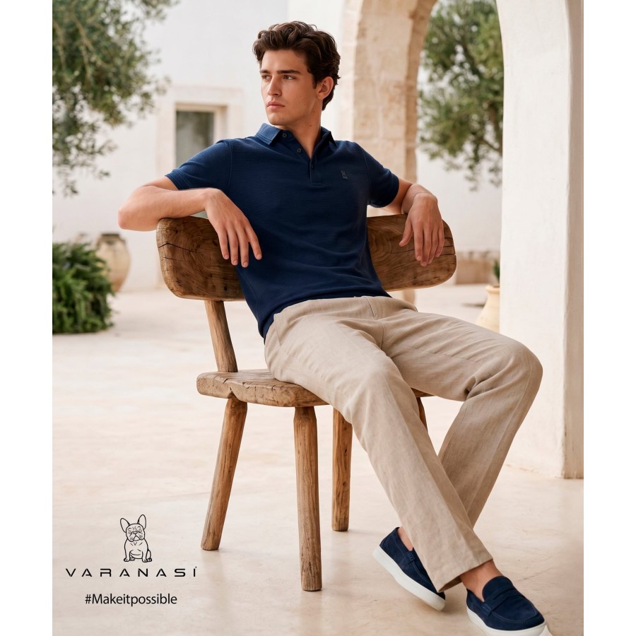PLAYERA TIPO POLO CABALLERO VARANASI