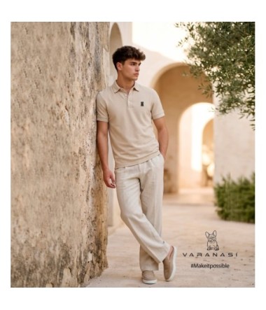 PLAYERA TIPO POLO CABALLERO VARANASI