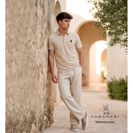 PLAYERA TIPO POLO CABALLERO VARANASI