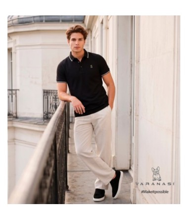 PLAYERA TIPO POLO CABALLERO VARANASI