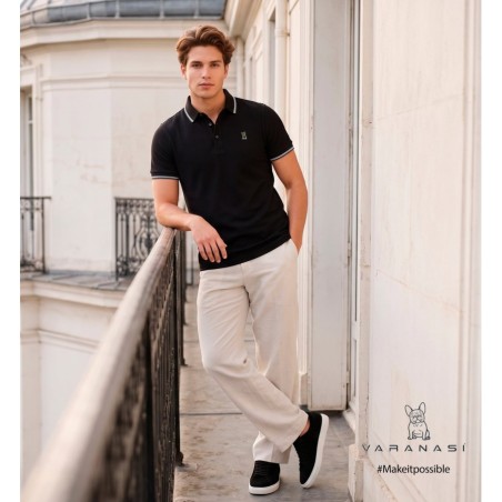 PLAYERA TIPO POLO CABALLERO VARANASI