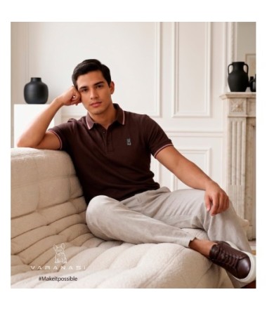 PLAYERA TIPO POLO CABALLERO VARANASI