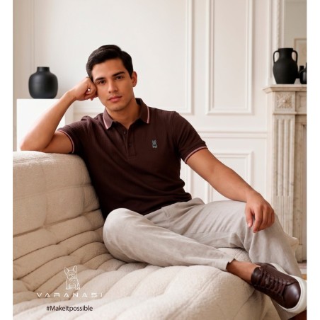 PLAYERA TIPO POLO CABALLERO VARANASI