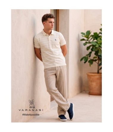 PLAYERA TIPO POLO CABALLERO VARANASI