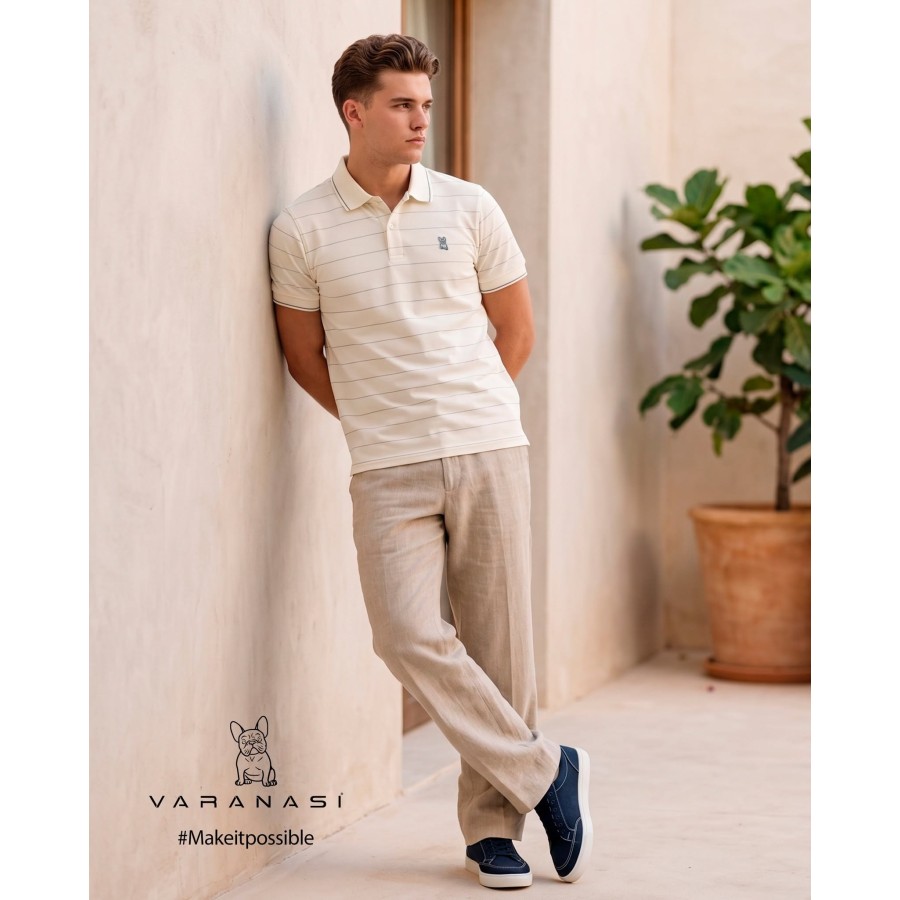 PLAYERA TIPO POLO CABALLERO VARANASI