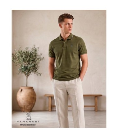 PLAYERA TIPO POLO CABALLERO VARANASI