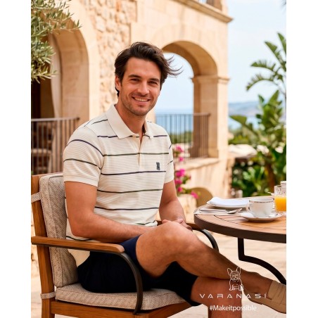 PLAYERA TIPO POLO CABALLERO VARANASI