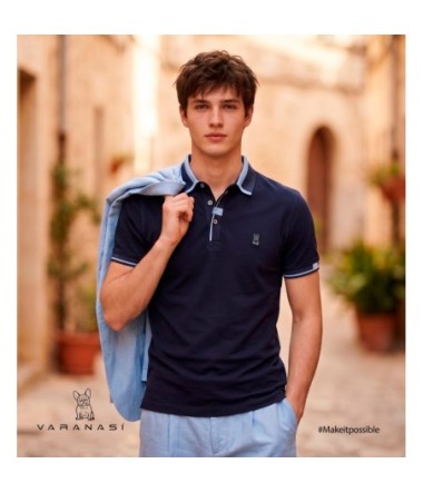 PLAYERA TIPO POLO CABALLERO VARANASI