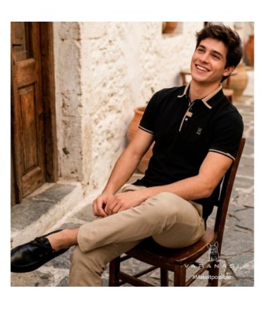PLAYERA TIPO POLO CABALLERO VARANASI