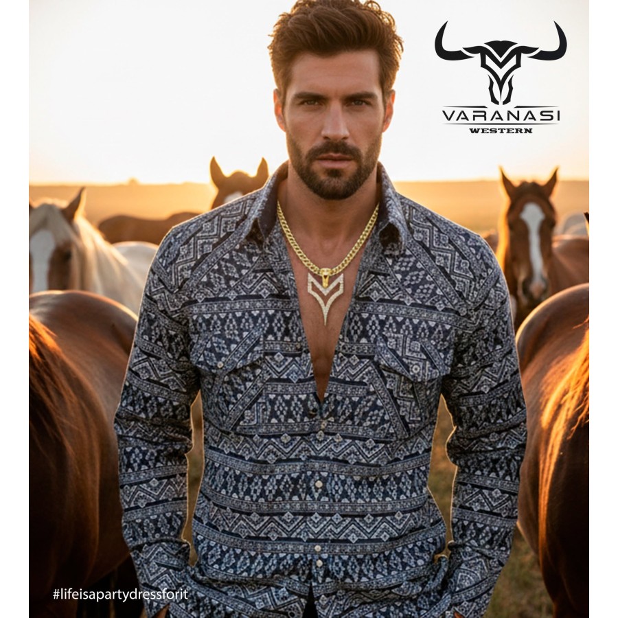 CAMISA CABALLERO MANGA LARGA VARANASI
