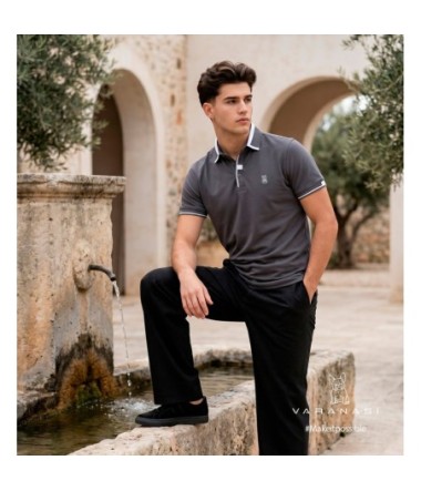 PLAYERA TIPO POLO CABALLERO VARANASI