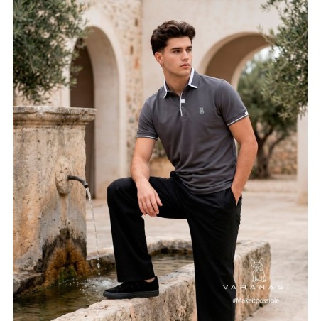 PLAYERA TIPO POLO CABALLERO VARANASI
