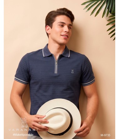 PLAYERA TIPO POLO CABALLERO VARANASI