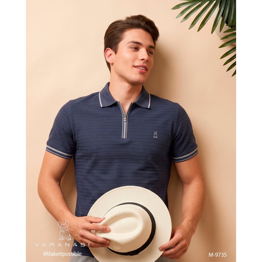 PLAYERA TIPO POLO CABALLERO VARANASI
