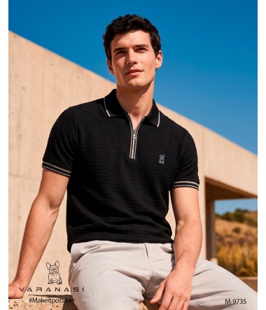 PLAYERA TIPO POLO CABALLERO VARANASI