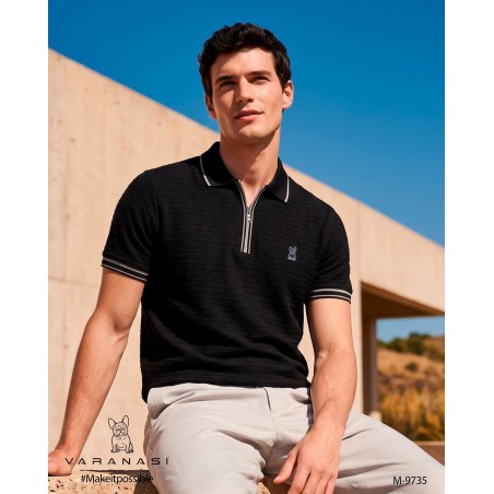 PLAYERA TIPO POLO CABALLERO VARANASI