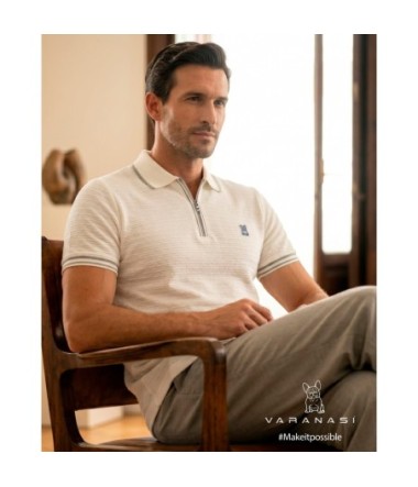 PLAYERA TIPO POLO CABALLERO VARANASI