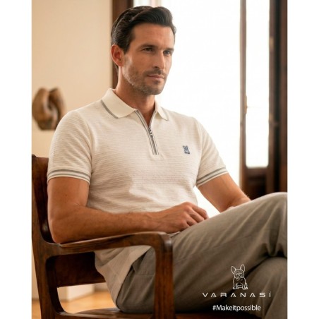 PLAYERA TIPO POLO CABALLERO VARANASI