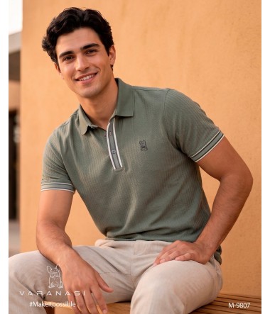 PLAYERA TIPO POLO CABALLERO VARANASI