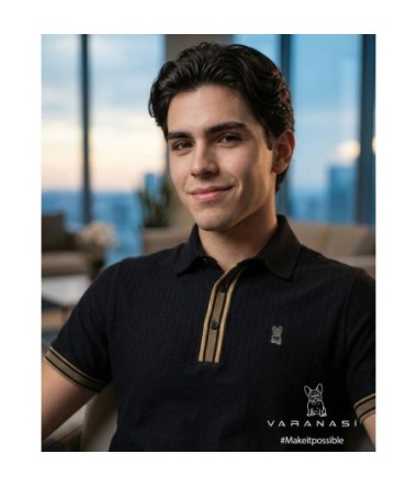 PLAYERA TIPO POLO CABALLERO VARANASI