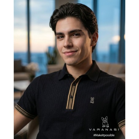PLAYERA TIPO POLO CABALLERO VARANASI