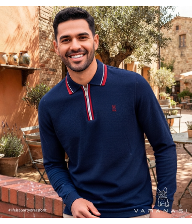 PLAYERA TIPO POLO CABALLERO VARANASI