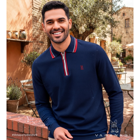 PLAYERA TIPO POLO CABALLERO VARANASI