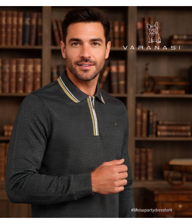 PLAYERA TIPO POLO CABALLERO VARANASI