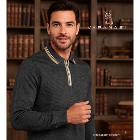 PLAYERA TIPO POLO CABALLERO VARANASI