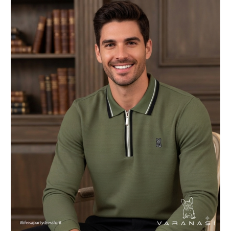 PLAYERA TIPO POLO CABALLERO VARANASI