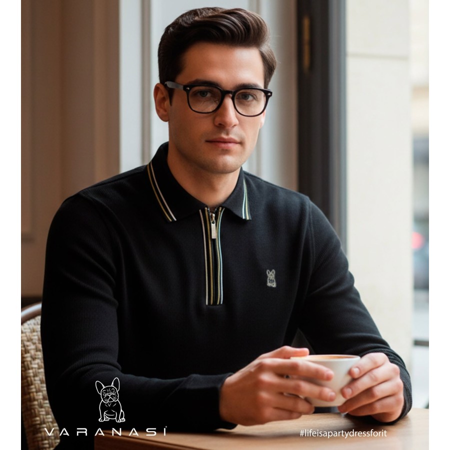 PLAYERA TIPO POLO CABALLERO VARANASI