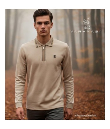 PLAYERA TIPO POLO CABALLERO VARANASI