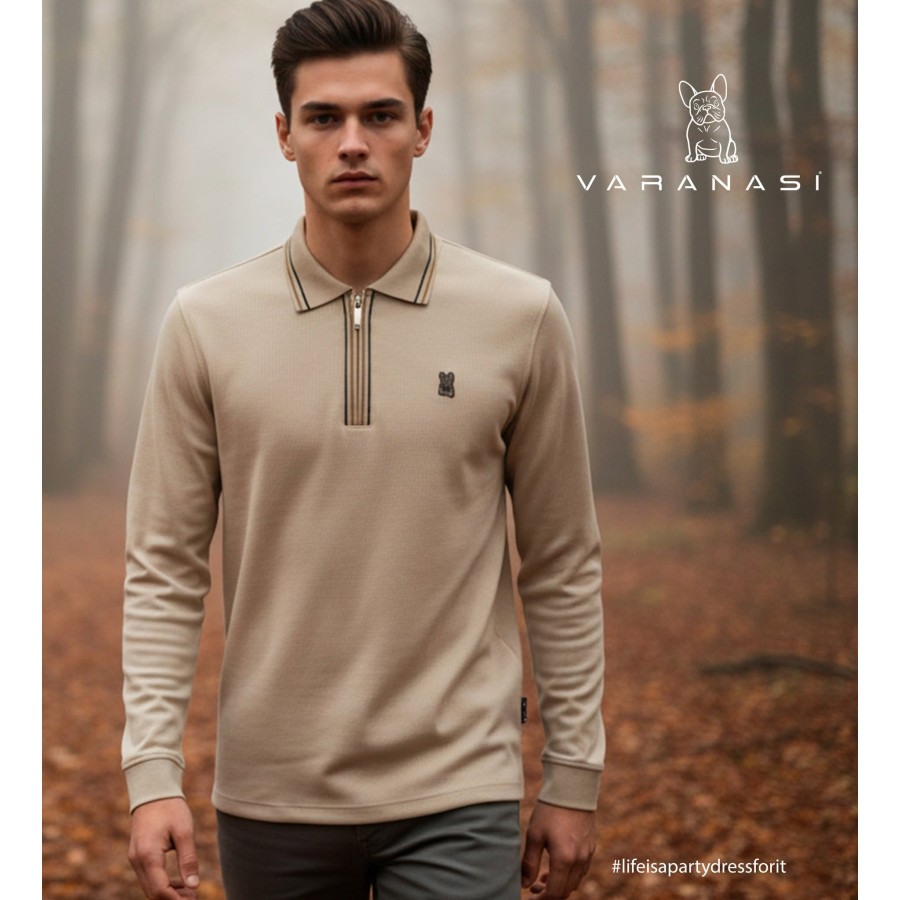 PLAYERA TIPO POLO CABALLERO VARANASI
