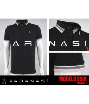 PLAYERA TIPO POLO CABALLERO VARANASI
