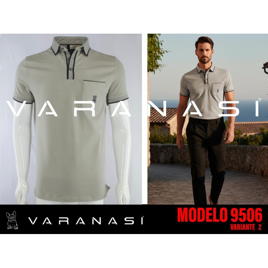 PLAYERA TIPO POLO CABALLERO VARANASI