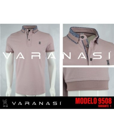 PLAYERA TIPO POLO CABALLERO VARANASI