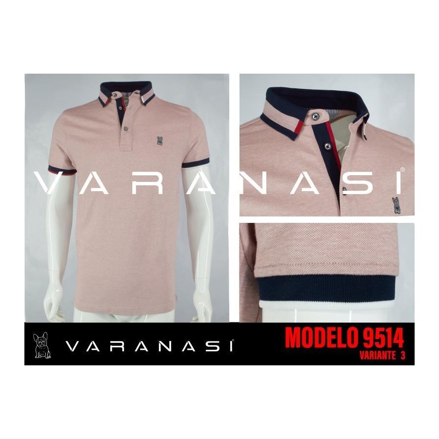 PLAYERA TIPO POLO CABALLERO VARANASI