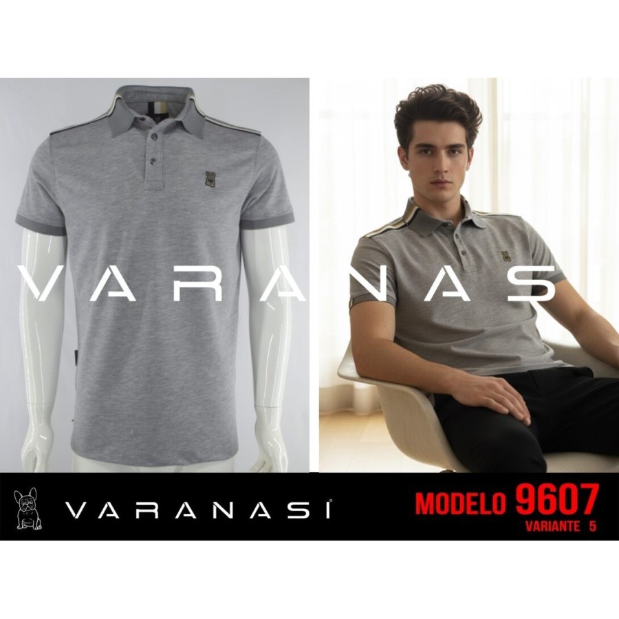 PLAYERA TIPO POLO CABALLERO VARANASI