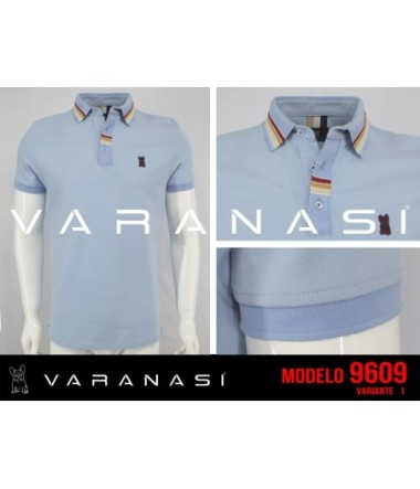 PLAYERA TIPO POLO CABALLERO VARANASI