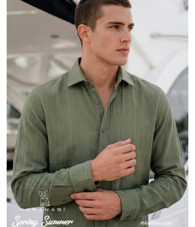 CAMISA CABALLERO MANGA LARGA VARANASI